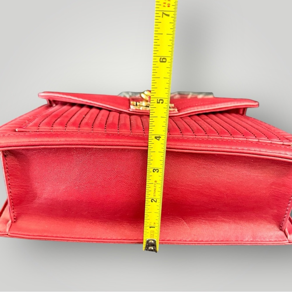 Badgley Mischka Quilted Wine Red Medium Crossbody Tote New NWT Retail:$179 - Picture 9 of 11